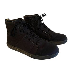 Dr Martens Air Walk Rozarya II Black Ankle Canvas Sneaker Boot